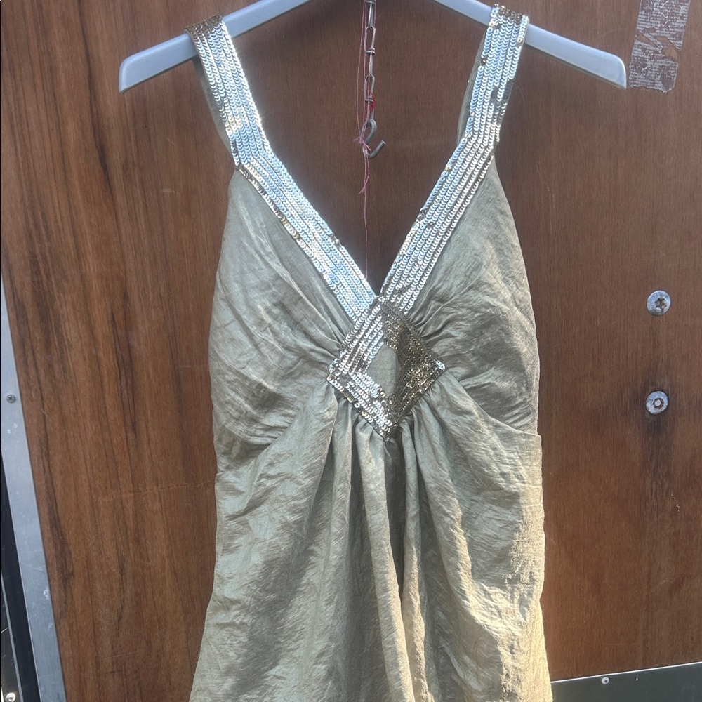 Abs Essentials Gold Sequin Dress. Sz 6